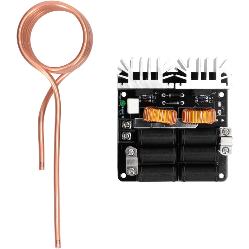 Module de panneau de chauffage par induction zvs 1000 w, bobine de chauffage basse tension, pilote Flyback, chauffage avec tube en cuivre pour