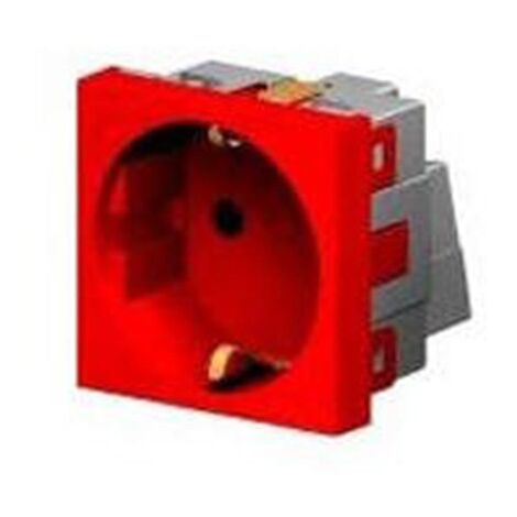 Module de prise schuko 45X45 Mmconecta Rouge