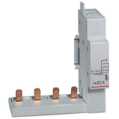 Module de raccordement par peigne 4 pôles – Intensité 63A – Connexion automatique – Compatible Legrand DX³, DX³-ID, DX³-IS