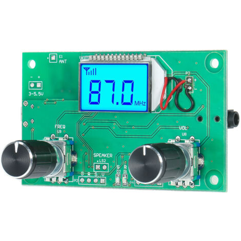 Module de réception FM, radio numérique stéréo FM, avec affichage numérique, Vert