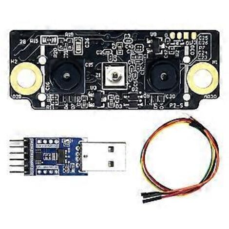 Module de reconnaissance faciale 3D FM225 DC5.5V-9V Détection en direct Interface de communication UART et USB (C)