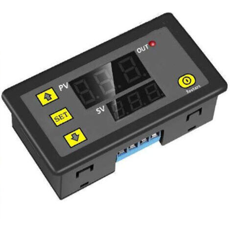 Module de relais de minuterie DC 12V, double affichage numérique, commutateur de retard de Cycle, contrôleur, voltmètre 20A