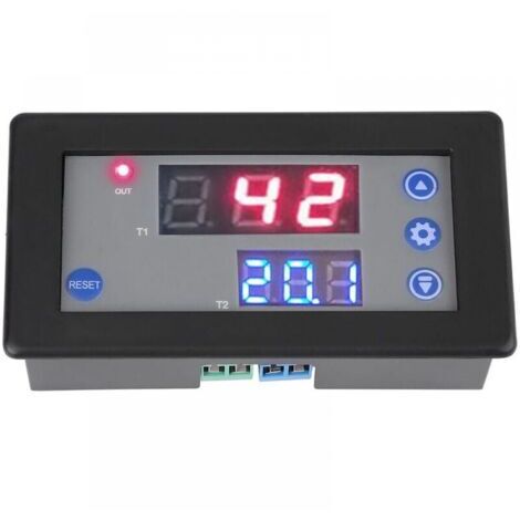 Module de relais de temporisation 12V minuterie de Cycle double affichage LED numérique