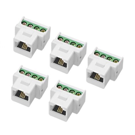 Module de téléphone RJ11 CAT3 Keystone - Femelle à vis à 4 broches, bloc de terminaux, adaptateur sans soudure pour téléphone, prise