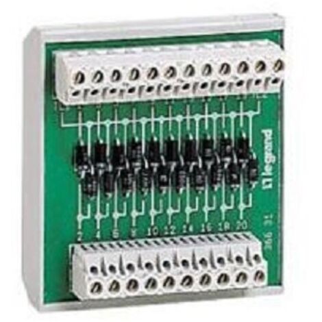 Module de test lampes centralisation défaut 10 sorties pour Osmoz fixation rail symétrique ou asymétrique LEGRAND 036629