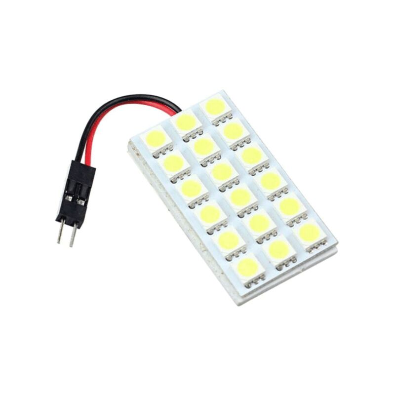 Module LED 12V SMD5050 22 x 44 mm – 18 LEDs Blanc Froid 6000K – Adhésif double face pour installation facile – 400 Lumens – Ohm-Easy