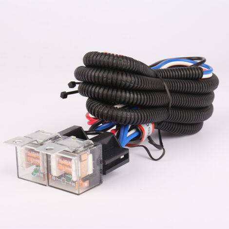 Module d'éclairage pour phares de voiture 12VH4, faisceau de câblage modifié pour deux lampes, fil d'amélioration de l'éclairage, relais 12V 40A