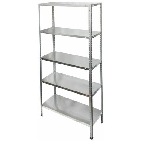 Module d'étagère galvanisé avec 5 étagères 150x75x30 cm.