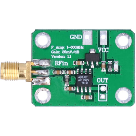 Module Détecteur RF AD8307, Mesure Puissance Signal Logarithmique 1‑600MHz