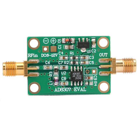Module détecteur RF AD8307, plage logarithmique 0.1-600MHz, mesure précise -75 à +15dBm pour analyse de puissance
