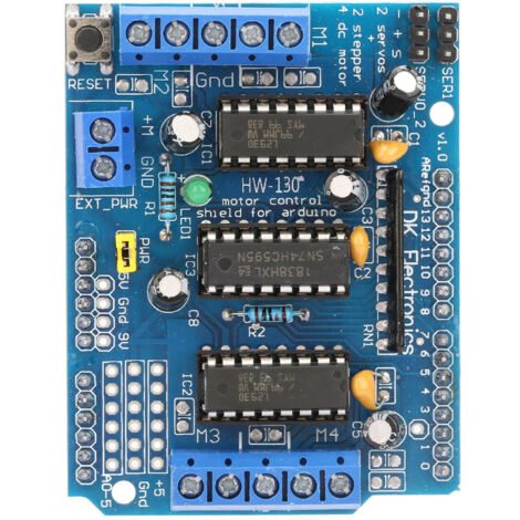 Module d'extension de commande de moteur L293D - Shield pour contrôle de moteurs et projets robotiques
