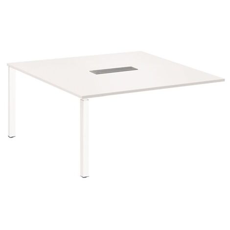 Module d'extension pieds tube pour table modulable blanche L 140 x P 140 cm Exprim - blanc - Maxiburo
