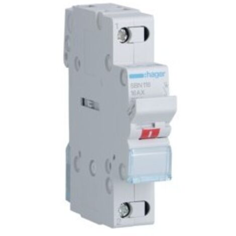 Module d'interrupteur gris 16 A 230 V Hager SBN116 C131241