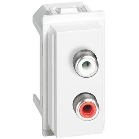 Module double RCA Bticino Living Now blanc KW4269R