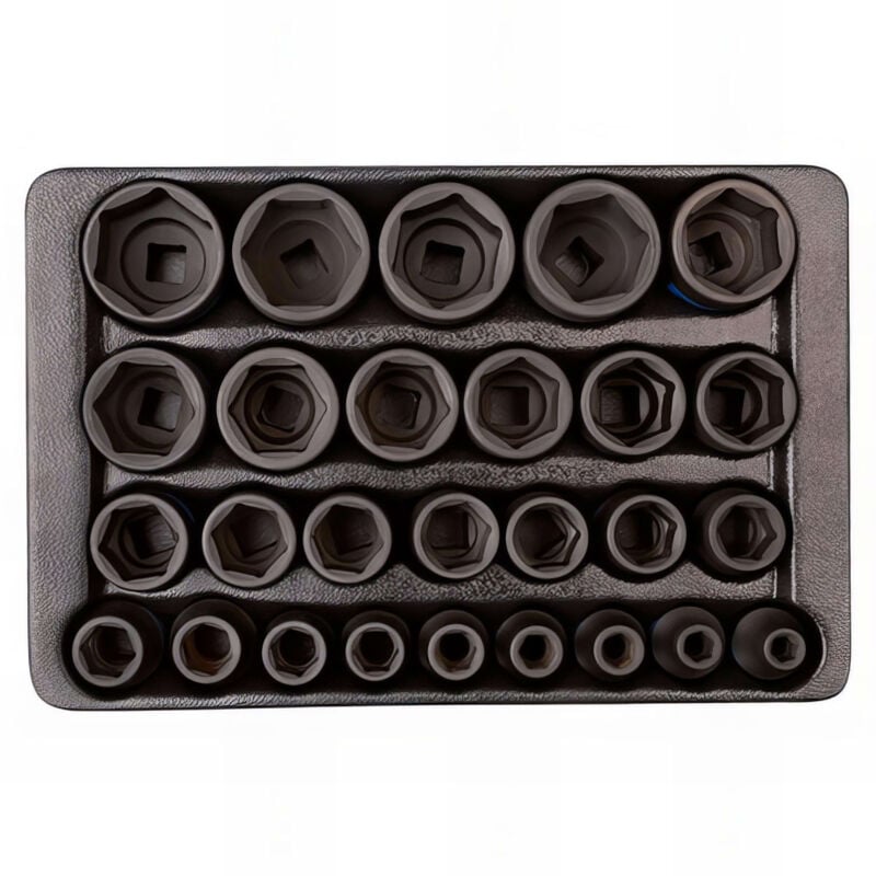 King Tony - Thermoformé de douilles à chocs 1/2' métriques - 27 pièces