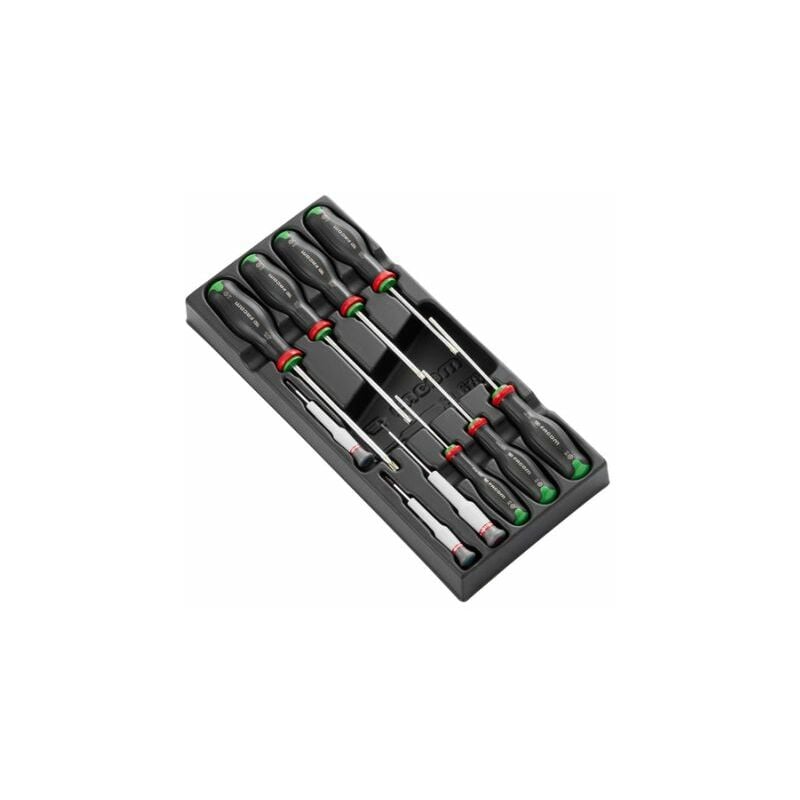 Jeu de tournevis Facom Jeu de tournevis de précision et standard, 10 pièces ( Prix pour 1 )