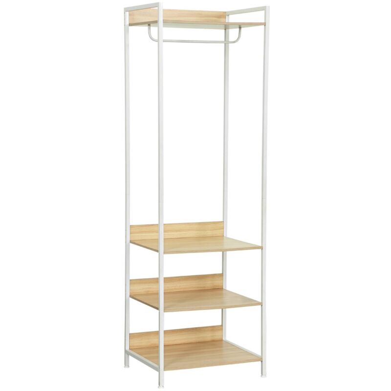 Module dressing blanc avec 1 penderie et 3 étagères. l 60 x p 48 x h 190 cm