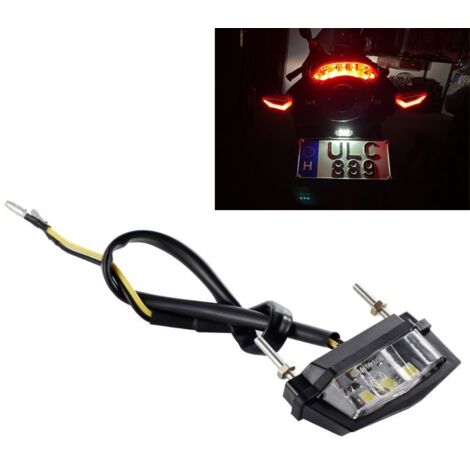 Module éclairage LED Moto plaque d'immatriculation Universel - 12V Etanche