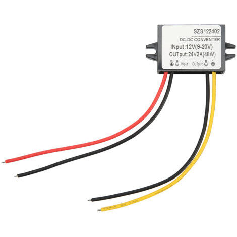 Module élévateur DC vers Step Up, boîtier en PP étanche IP67, convertisseur de tension Boost 12V 9-20V 24V 2A