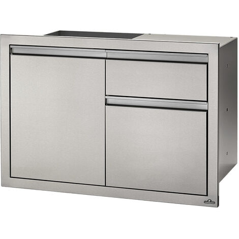 Module encastrable 2 tiroirs + 1 porte pour cuisine d'extérieur Napoleon