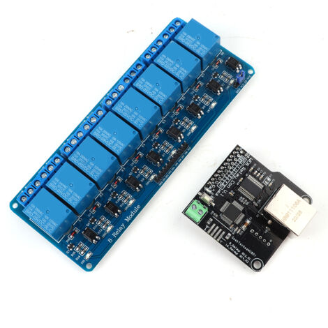 Module Ethernet 8 Relais Contrôle LAN Serveur Web Port RJ45