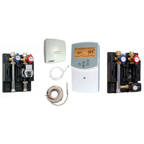 Module Hydraulique avec régulation 2 circuits pour PAC + thermostat Filaire - Watts