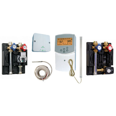 Module Hydraulique avec régulation 2 circuits pour PAC + thermostat Radio - Watts