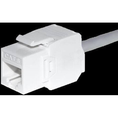 Module Keystone Jack RJ45 Cat. 5e UTP, Netrack sans outil, blanc