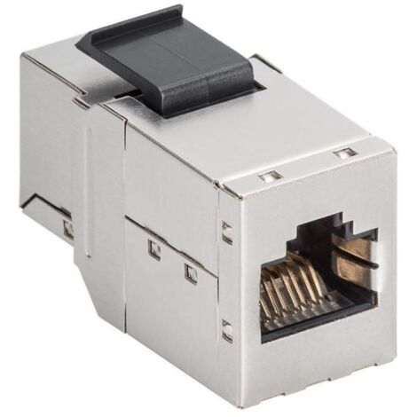 Module Keystone MicroConnect CAT6a, connecteur STP 2x RJ45 femelle, coupleur de câble, boîtier métallique, Keystone-12