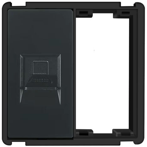Module LAN mural RJ45 Cat6 noir système RTX SH