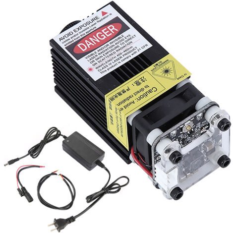 Module Laser Bleu 500mW pour Graveuse CNC DIY, Alimentation 100-240V avec Prise US