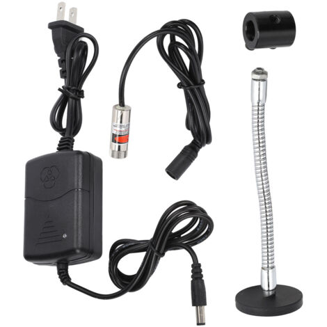 Module Laser Rouge 650nm avec Support Magnétique Flexible pour Positionnement Infrarouge, Alimentation AC 100‑240V Prise US
