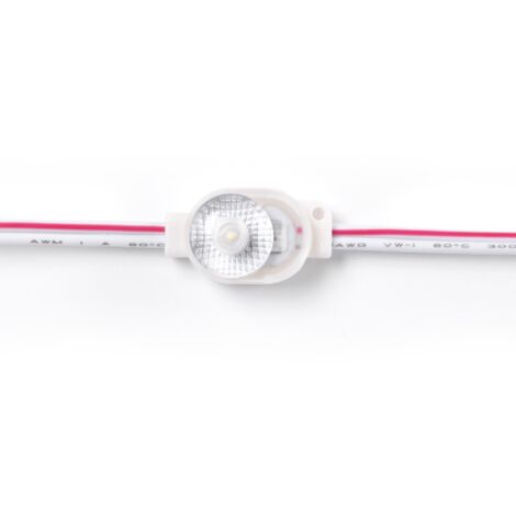 Module LED monochrome pour signalisation - 0,5W - 12V DC - IP66 - Blanc Chaud