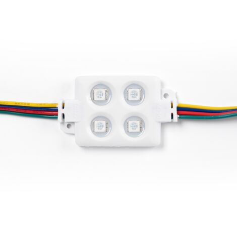 Module LED RGB carré pour signalisation - 0,96W - 12V DC - IP65