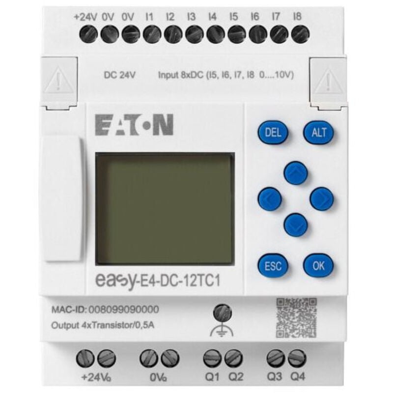 Module logique Eaton série Easy, 4 (analogiques), 8 (numériques) entrées , 4 sorties , Transistor ( Prix pour 1 )