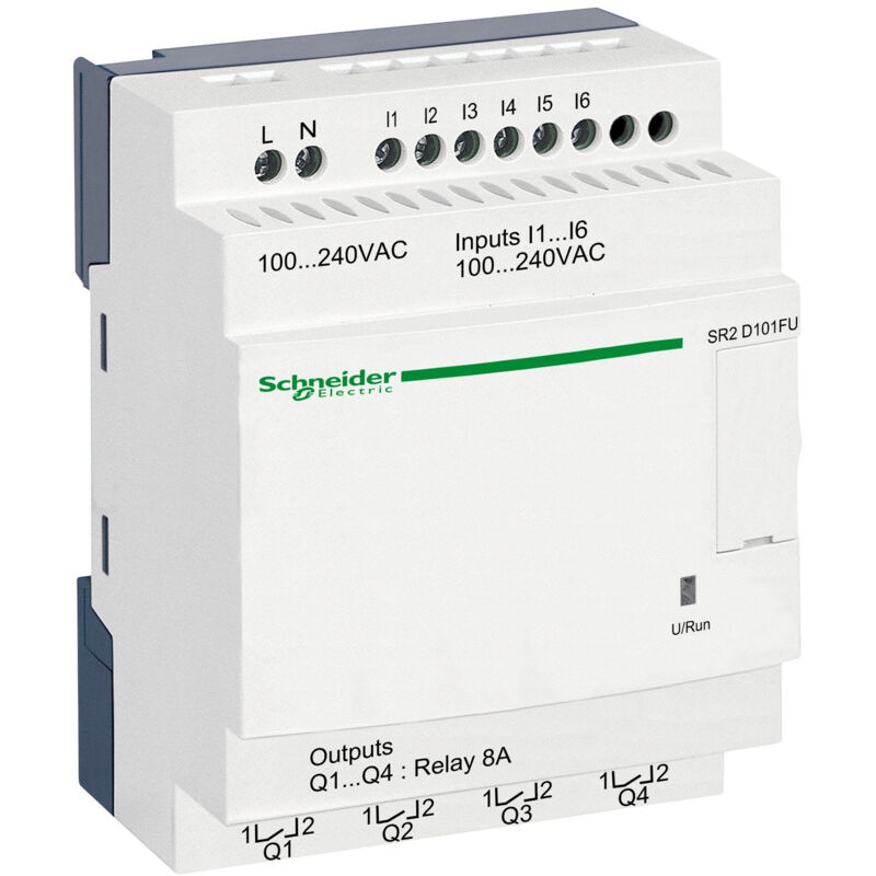 Sr2d101fu Schneider - Automate Zelio Logic - Relais Intelligent 10 E/s 100 à 240vca - Sans Horloge Sans Afficheur