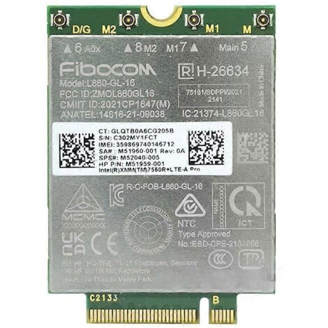 Module LTE CAT16 L860-GL-16 1Gbps pour Elitebook X360, Gigabit-LTE, connexion haut débit mobile