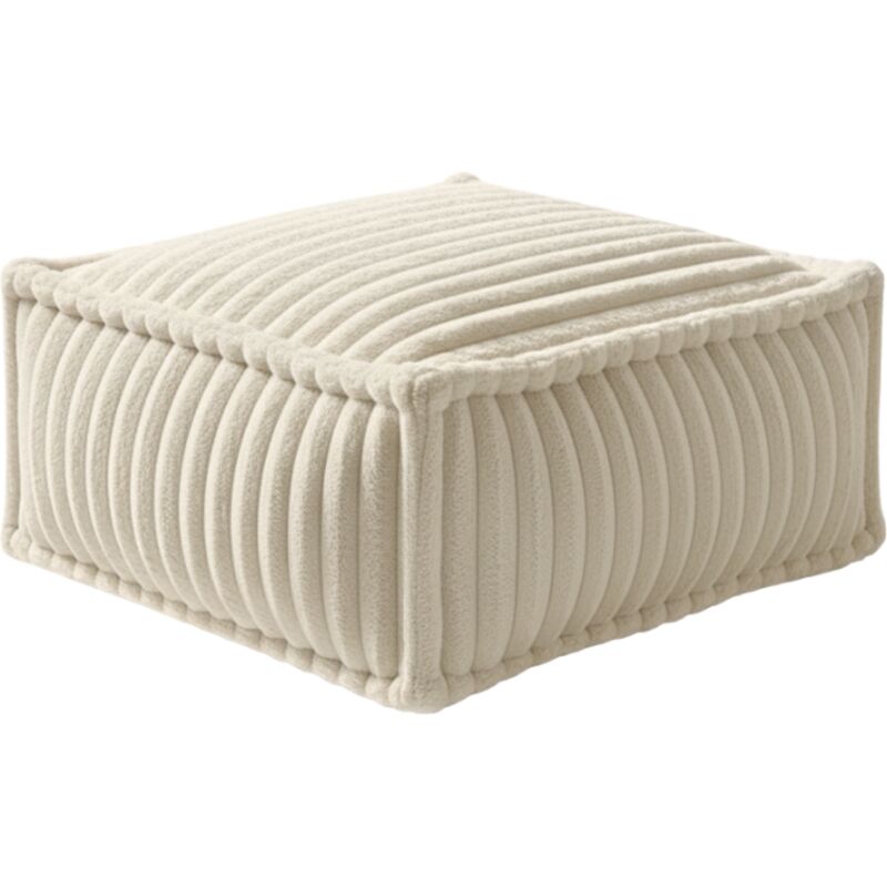 Module méridienne pour canapé modulable fourrure côtelée BANANAIR 80x60 cm beige Module méridienne pour canapé modulable fourrure côtelée BANANAIR 80x60 cm beige
