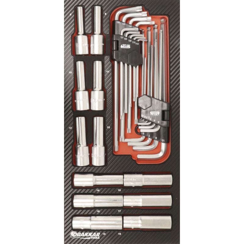 Module mousse finition carbone cle torx hex drakkar tools - 09868
