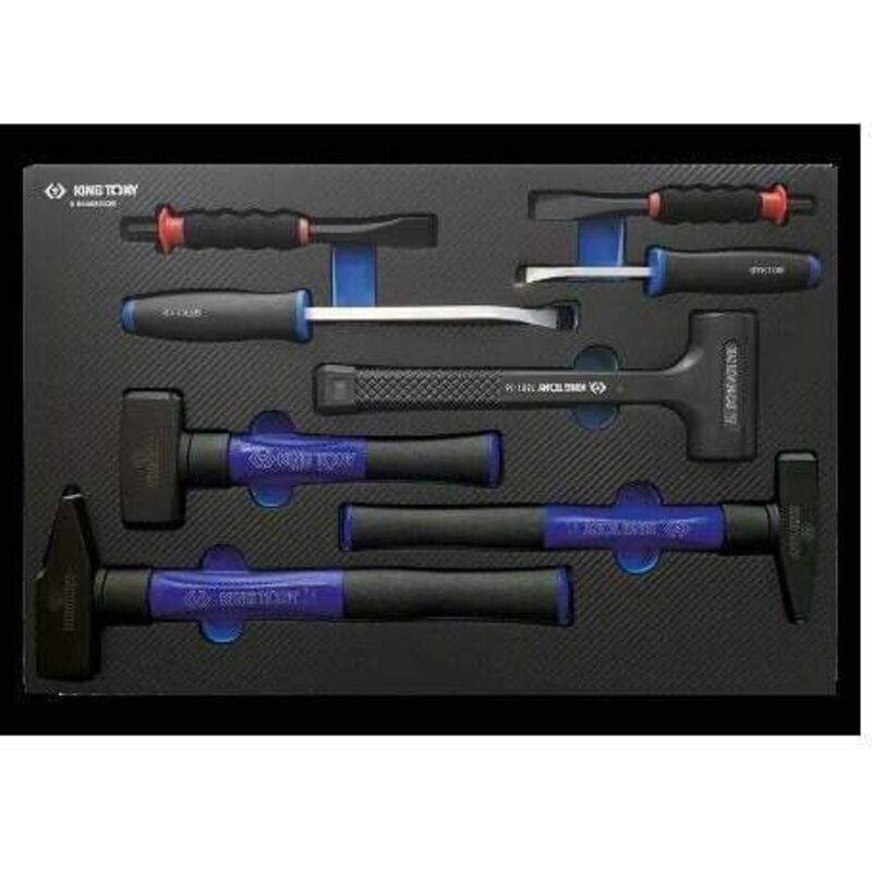 KING TONY - Module mousse + PP 8 pcs Marteaux et burins