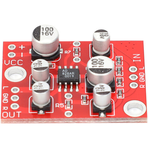 Module Préampli Audio AD828, Amplificateur Opérationnel Plastique, Alimentation DC 5-15V, Composants Électroniques
