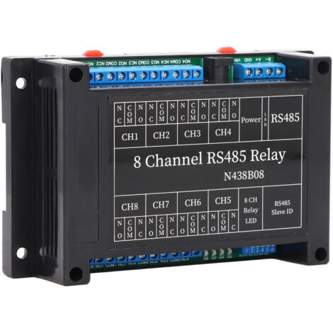 Module Relais 8 Canaux RS485 RTU, Télécommande Interrupteur DC 12V pour Caméra de Sécurité Domestique