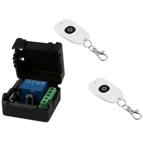 Module relais monocanal DC 12 V, récepteur de commutation sans fil universel + 2 émetteurs de télécommande, kit de bricolage