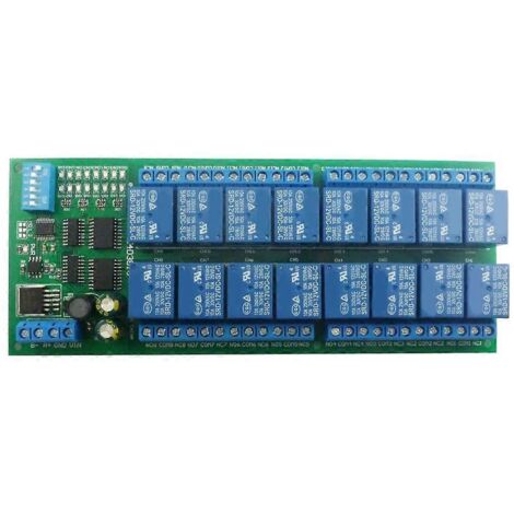Module relais RS485 16 canaux 12 V CC pour commande de moteur de caméra PTZ, automate programmable et LED