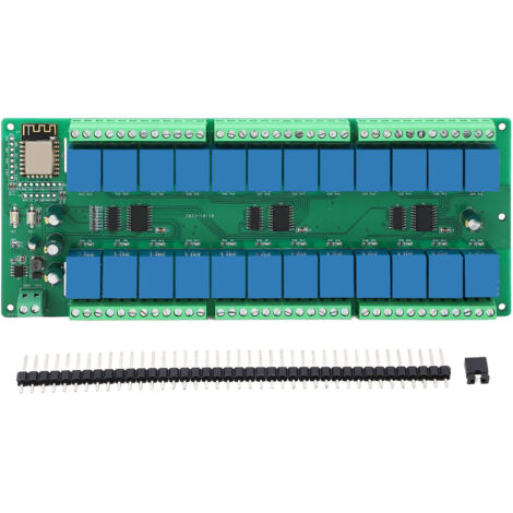 Module Relais WiFi ESP8266 24 Canaux, Carte Développement Contrôle Sans Fil pour Maison 5V DC