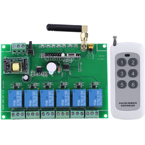 Module RF 6 Canaux avec Télécommande pour Commutateur Relais
