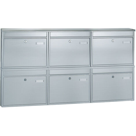Module Rottner pour 6 boîtes aux lettres en acier inoxydable (sans support)