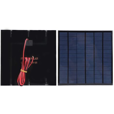 Module Solaire Époxy 4.5W 18V DC avec Câbles Rouge et Noir 2m - Alimentation pour Outils Électriques