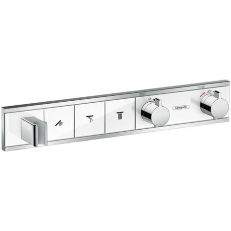 Module thermostatique RainSelect encastréavec 3 fonctions blanc/chromé