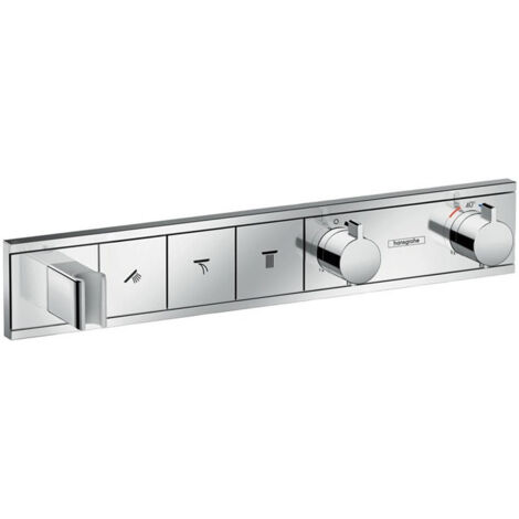 Module thermostatique RainSelect encastréavec 3 fonctions chroméé